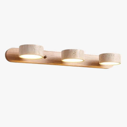 Travellia Modern Linear Multi-Head Sconce - Natural Stone Minimalist Lighting for Bedroom Hallway
