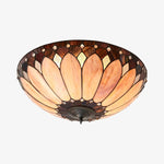 Afbeelding laden in galerijweergave, TF Brooklyn Tiffany glas plafondlamp - Art deco ontwerp voor hal of woonkamer