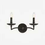 Afbeelding laden in galerijweergave, Tela Classic ijzeren kandelaar wandkandelaar – rustiek metalen enkele of dubbele armatuur voor hal en eetkamer