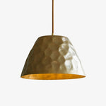 Cargar imagen en el visor de la Galería, American Metal Lamps hammered brass pendant light in 10.2 inch size