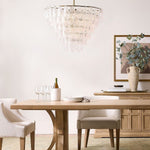 Carica immagine nel visualizzatore della Galleria, Lampadario rotondo in vetro Lumvey - Elegante lampada a sospensione per sala da pranzo e soggiorno