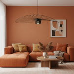 Afbeelding laden in galerijweergave, Spirava Moderne Stro Hanglamp – Minimalistische Sculpturale Plafondlamp voor Woonkamer N50