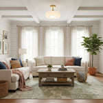 Afbeelding laden in galerijweergave, Bauvia Vintage Bauhaus Glazen Plafondlamp – Moderne Artistieke Lamp met Houten Voet voor Woonkamer N62