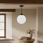 Load image into Gallery viewer, Glorica Glass 12 Inch Globe Ceiling Light - Frosted Glass Art Deco Pendant And Flush Mount