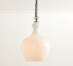 Load image into Gallery viewer, Lawson Glass Pendant Light - Recycled & Milk Glass with Bronze Accent