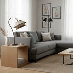 Cargar imagen en el visor de la galería, Lámpara de mesa apilada Tarivon – Pantalla de lino antiguo moderna para dormitorio y sala de estar