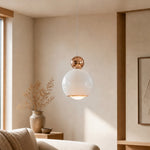 Charger l'image dans la visionneuse de la galerie, Glintap Cream Style Pendant Lamp – Adjustable Lift Pendant with Touch Tri-Color LED