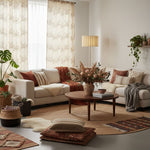 Afbeelding laden in galerijweergave, Velura Staande Vloerlamp - Beige Linnen Lampenkap en Metalen Voet