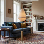 Load image into Gallery viewer, Zalen Floor Lamp - Layered Linen Pendant Design Aged Brass-Metal Lamp for Living Room