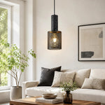 Załaduj obraz do przeglądarki galerii, Textured Black Mesh Pendant Light 6