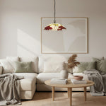 Load image into Gallery viewer, TF Botanica Floral Glass Pendant Light – Vintage Pendant Fixture for Open Plan Spaces