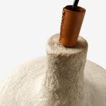 Load image into Gallery viewer, Close detail of the paper texture and warm wooden top socket