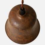 Cargar imagen en el visor de la Galería, Top view of rust bell pendant shade and cord holder