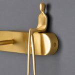 Carica l'immagine nella visualizzazione Galleria, Brass wall plate with decorative figure