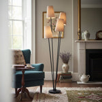 Load image into Gallery viewer, Duova 4 Light Floor Lamp – Fabric Shade Floor Lamp for Reading Corners or Living Spaces