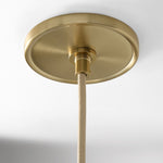 Cargar imagen en el visor de la galería, Lámpara colgante Vega Glass Champagne con marco de hierro – Pantalla de vidrio luz moderna para comedor o cocina