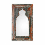 Załaduj obraz do przeglądarki galerii, Rustic Carved Wood Arch Wall Mirror image 9