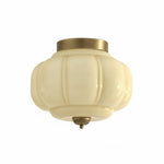 Load image into Gallery viewer, Vintage Eloise Milk Glass Flush Mount Ceiling Light - Vintage Charm Soft Glow