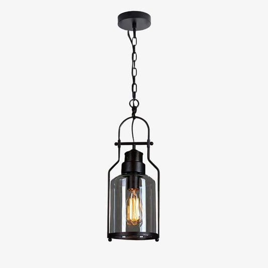 Lampe Suspension Vintage en Fer et Verre Lirra - Lampe Plafonnier Style Industriel pour Bars et Maisons U20