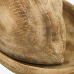 Afbeelding laden in galerijweergave, Distressed Paulownia Wood Boat-Shaped Serving Tray detail 7