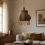 Load image into Gallery viewer, Vintage Fabric Fringe Pendant Lamp