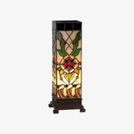 Afbeelding laden in galerijweergave, TF Angelique Art Nouveau glas-in-lood tafellamp - handgemaakt bloemmotief voor woonkamer