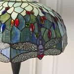 Load image into Gallery viewer, TF Dragonfly Motif Floor Lamp – Vintage Stained-Glass for Living Rooms