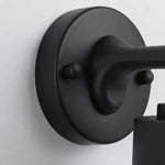 Cargar imagen en el visor de la Galería, Close view of the black round wall plate and metal arm