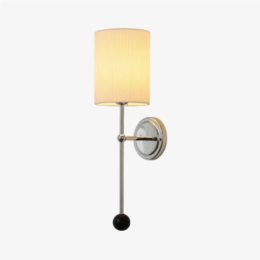 Lámpara de pared plisada Cumoris – Luz de acento inspirada en Francia para dormitorio y sala de estar