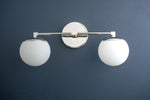 Load image into Gallery viewer, Glorica Glass Vanity Light - Art Deco Brass Wall Globe Fixture Modern
