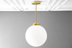 Load image into Gallery viewer, Glorica Glass 12 Inch Globe Ceiling Light - Frosted Glass Art Deco Pendant And Flush Mount