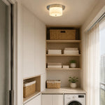 Cargar imagen en el visor de la Galería, Compact flush mount ceiling fixture installed in a wardrobe balcony area