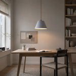 Cargar imagen en el visor de la Galería, Eaveside Skirt Vintage Fabric Shade Pendant Light - Dining room pendant light scene