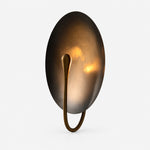Afbeelding laden in galerijweergave, Antique bronze sculptural disc wall sconce