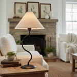 Load image into Gallery viewer, Rivlox Modern Geometric Fabric Table Lamp - Angled Zigzag Pattern for Office Lighting