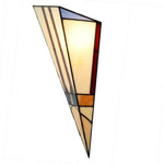 Afbeelding laden in galerijweergave, TF Sorenia Art Deco glas-in-lood wandlamp – met de hand geslepen glazen wandkandelaar voor woonkamer