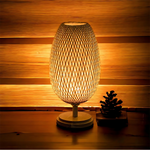 Load image into Gallery viewer, Handcrafted Sustainable Bamboo Table Lamp