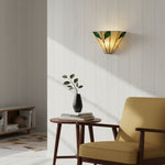 Bild in die Galerieansicht laden, TiffStar Jugendstil Blattmotiv Tiffany-Wandleuchte – Vintage-inspirierte Akzentbeleuchtung für Flur und Wohnzimmer