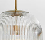 Afbeelding laden in galerijweergave, Bravira geribbelde glazen hanglamp - elegante keuken eilandlamp