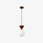Cargar imagen en el visor de la Galería, Bauhaus Glass Pendant Lamp with Iron Accent for Kitchen