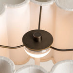 Afbeelding laden in galerijweergave, Cavilon Tafellamp met Waaier-vormige Linnen Kap - Steenafwerkingen Geschikt voor Woonkamers