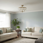 Cargar imagen en el visor de la galería, Beveline 3 luces redondo semi empotrado - Pantalla de vidrio facetado acabado metálico para pasillos y dormitorios