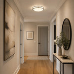 Cargar imagen en el visor de la Galería, Round Bauhaus LED ceiling light in a living space