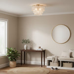 Load image into Gallery viewer, Lumvey Tiered Glass Flush Mount – Round Stacked Design for Modern Home