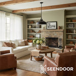 Load image into Gallery viewer, Hanton Modern Linear Hanging Light – Damp Rated for Kitchen & Bathroom