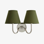 Afbeelding laden in galerijweergave, Luvora vintage geplooide kap wandlamp - moderne messing linnen wandverlichting