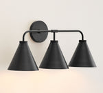 Load image into Gallery viewer, Korvi Iron Tapered Sconce Light - Wall Fixture in Black or Brass