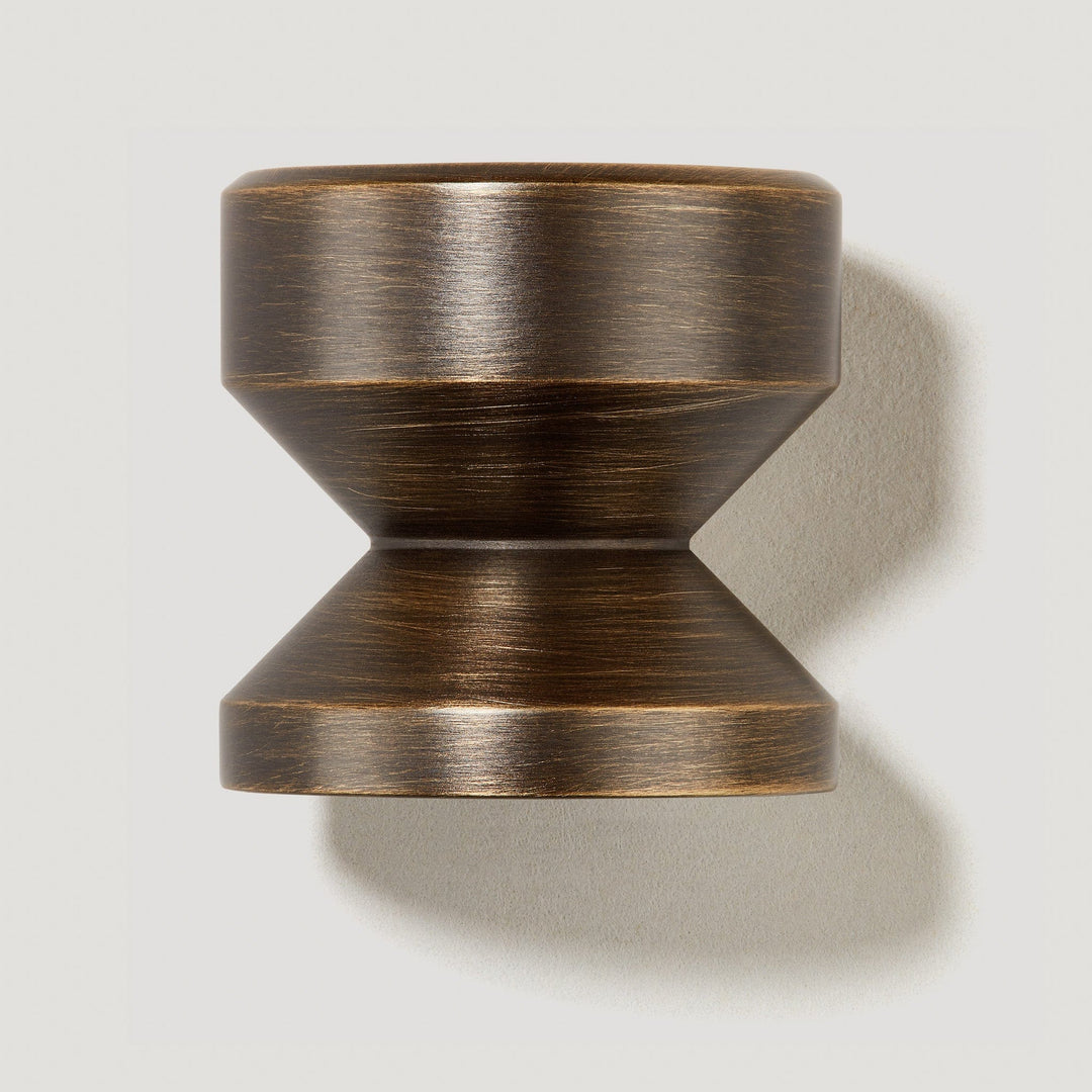 Antique Brass Round Cabinet Knob – Aged Brass Cupboard Knob