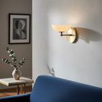 Load image into Gallery viewer, Vega Glass Wall Sconce — Minimalist Small Fixture, Contemporary Metal Accent for Hallway or Vanity