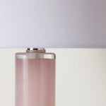 Load image into Gallery viewer, Savara Minimalist Table Lamp - Clean Glass Form with Fabric Shade for Bedrooms